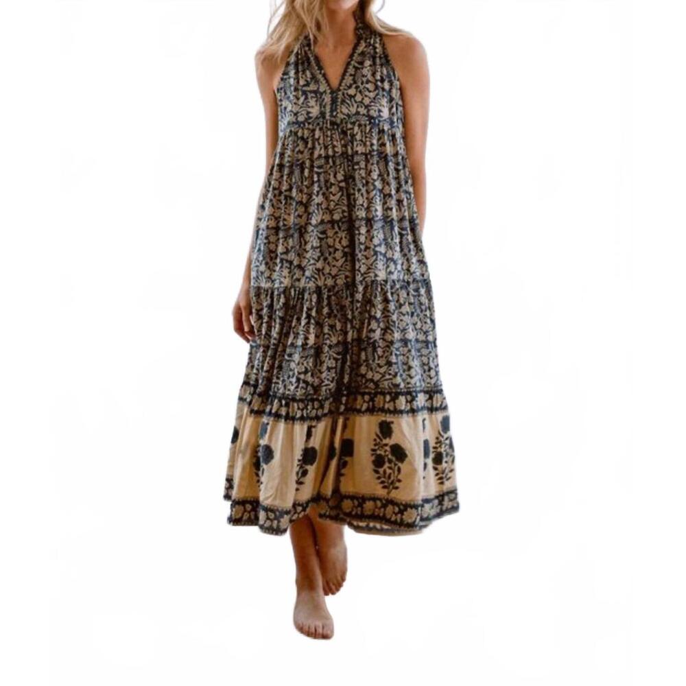 NEW MAELU poppy modal midi dress in delia print
